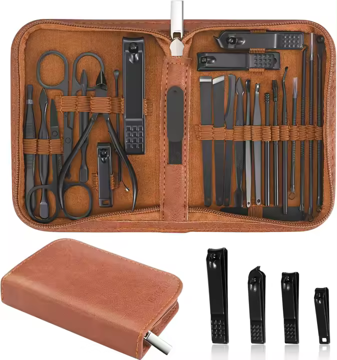 Set Profesional de Manicura de Acero Inoxidable de 26 Piezas Herramientas de Cuidado de las Uñas - 1