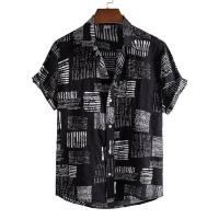 Camisa hawaiana retro con estampado floral para hombre, blusa 3D de manga corta, tops de verano, camisas de solapa urbana para playa, casual - details 2