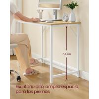 Mesa de Trabajo Pequeña Industrial Ideal para Teletrabajo, Estudio, Dormitorio 60 x 135 x 76cm - details 95