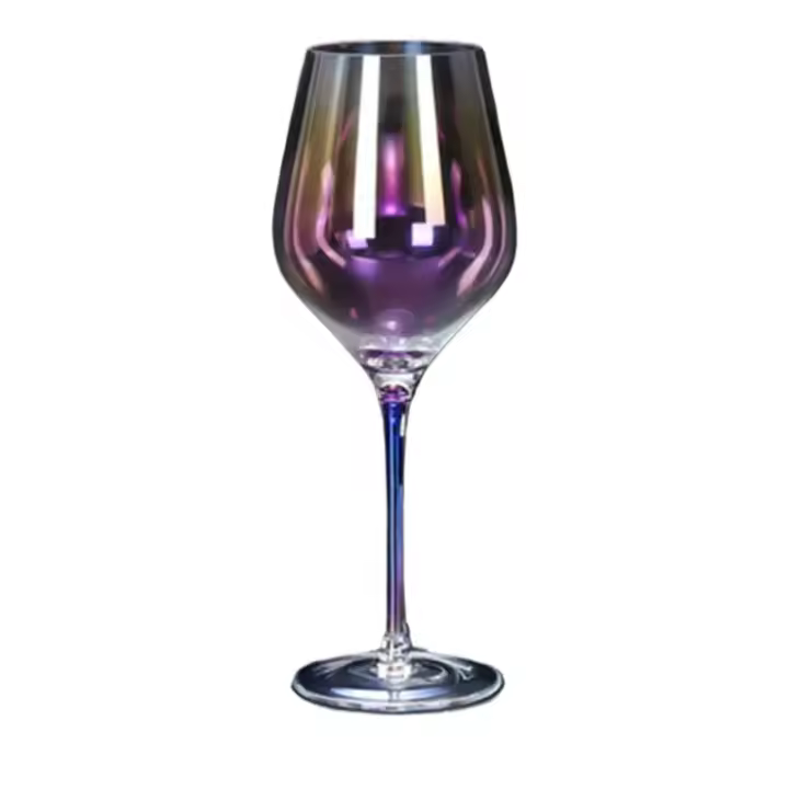 Copa colorida degradada, copa de vino chapada en iones de Color champán Dazzg nórdico - 1
