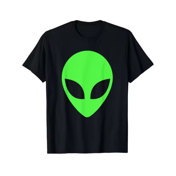 Camiseta divertida de alienígena estilo de los 90 con diseño divertido de algodón, suave y cómoda para hombres, regalos casuales de Halloween y Navidad - 1