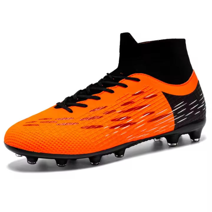 Zapatos de Fútbol de Caña Alta Ultraligeros Zapatillas de Fútbol Antideslizantes para Entrenamiento en Césped, Nuevos 2024 - 1