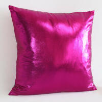 Funda de almohada de Color sólido metálico brillante, funda de almohada de aluminio PU, Hotel, dormitorio, sala de estar, fiesta, evento, decoración del hogar, 9 colores, 45x45cm - details 5