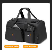 Bandolera para gimnasio, deportes, yoga, bolso corto con separación de ropa seca y húmeda, compartimento independiente para zapatos, bolso Fiess - details 6