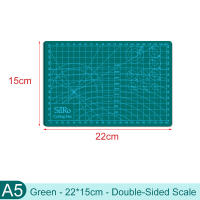 Alfombrilla de corte de tamaño pequeño, tablero rotativo de doble cara de PVC autocurativo A5 para corte de cuero, álbum de recortes, tallado de partición de papel, 22x15cm - details 0