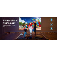Mini proyector WiFi 6 portátil Full HD mejorado compatible con teléfono/PC/TV/HDMI/PS5 portátil Auto Keystone Home Theater 180 grados - details 1