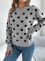Suéter con capucha de manga larga tejido a la moda para mujer Otoño/Invierno 2024 con color a Do - details 3