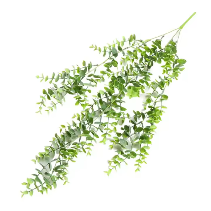 75cm hoja de eucalipto Artificial vid tacto Real elegante eucalipto colgante vid plantas falsas hechas a mano jardín interior al aire libre - 1