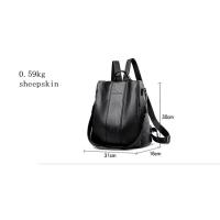 Mochila De Piel antirobo para Mujer, vintage Bolso de Hombre, mochila Viaje Alta capacidad, - details 1