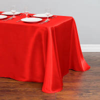 Mantel de satén rectangular rojo, mantel de boda, para Navidad, Baby Shower, eventos de cumpleaños, decoración de banquetes, comedor en casa - details 3