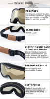 Gafas de Visión Vintage HD VEMAR Anti-vaho, Resistente a arañazos, Transpirables, Antideslizantes, Resistentes al desgaste para Motocicleta, Bicicleta, Motocross, Moto, MTB, Esquí, Escalada - details 7