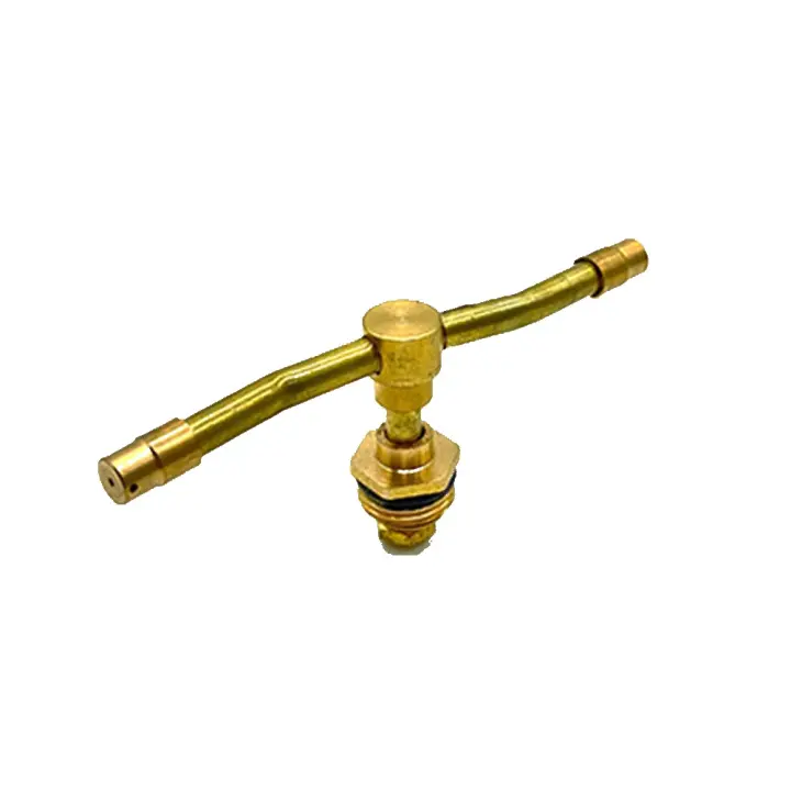 Aspersor giratorio automático de 2/3/4 brazos, cabezales de aspersor de riego de latón de 360 ​​grados, boquilla de riego de 1/2 pulgadas - 1