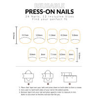 Natural irrompible para los amantes del arte de las uñas y la belleza Ojo de gato desnudo brillante, presione sobre las uñas - details 3