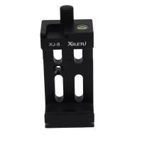 XILETU-Soporte de cabeza de trípode para XJ-8, Clip para teléfono móvil, linterna, microteléfono con nivel de burbuja, color negro, 2 uds. - details 1