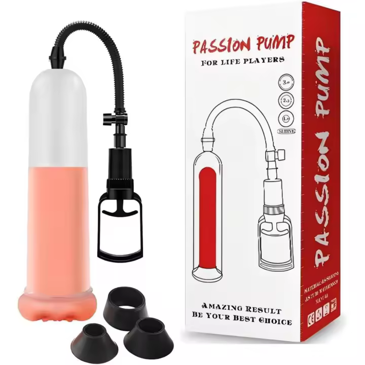 Bomba de pene - Bomba de vacío para disfunción eréctil Bomba de vacío manual para agrandar el pene para hombres Juguetes sexuales - Bombas y ampliadoras Bombas de pene para erecciones más fuertes y más grandes con 3 anillos para el pene - 1
