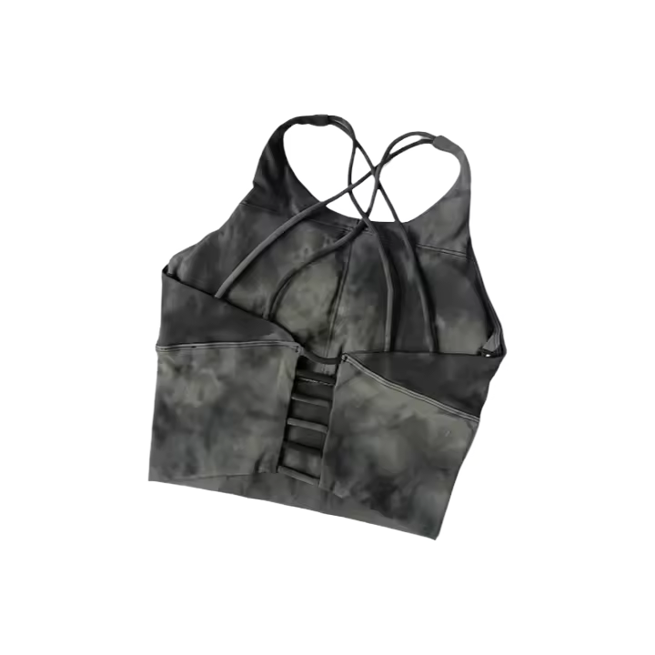 Sujetador deportivo de belleza para mujer, Top de entrenamiento con realce de gimnasio, transpirable, Tie-Dye - 1