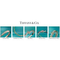 ΤΙΦΑΝΗ ™ Brazalete de alambre de diamantes Pavé, juego de doble T con diamantes redondos de talla brillante - details 0