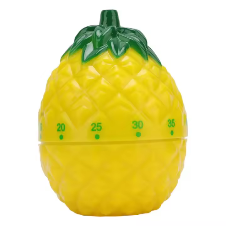 Temporizador de cocina compacto en forma de fruta, temporizador mecánico para uso doméstico, 6,4x6,4x8,7 cm - 1