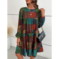 Vestido estampado de manga larga para mujer, moda - details 2