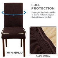 Fundas para sillas de Jacquard con hojas, funda universal elástica extraíble para sillas, fundas de asiento de Color sólido para comedor, Hotel y banquete, 1 ud. - details 9