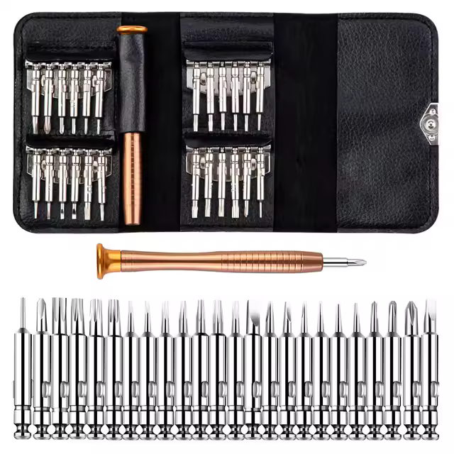 Conjunto de Destornilladores de Precisión WOZOBUY 115/122/138 en1 Herramientas Profesionales para Reparación de PC Kit de Herramientas de Destornillador Magnético - 1