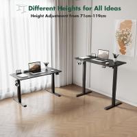 Mesa elevable, orificio pasante, escritorio de altura ajustable 71-119 cm negro - details 3
