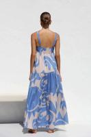 Vestidos largos de playa estampados para mujer, vestido largo bohemio con tirantes finos para vacaciones, informal, A-e, verano 2024 - details 8