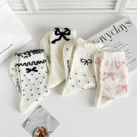 Calcetines De Encaje Con Puntos Negros Para Niñas Estilo Lolita Y Ballet Transpirables Y Delgados Para El Verano Con Volante Y Diseño De Corazón Hueco - details 3