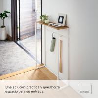 Mesa consola Tower acero/madera blanco 60 x 18,5 x 80,5 cm - details 5