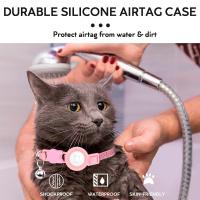 Collar ajustable Bling con campana para gato, collares de lujo para perros y gatos pequeños con funda para Apple Airtag, accesorios para gatos - details 5