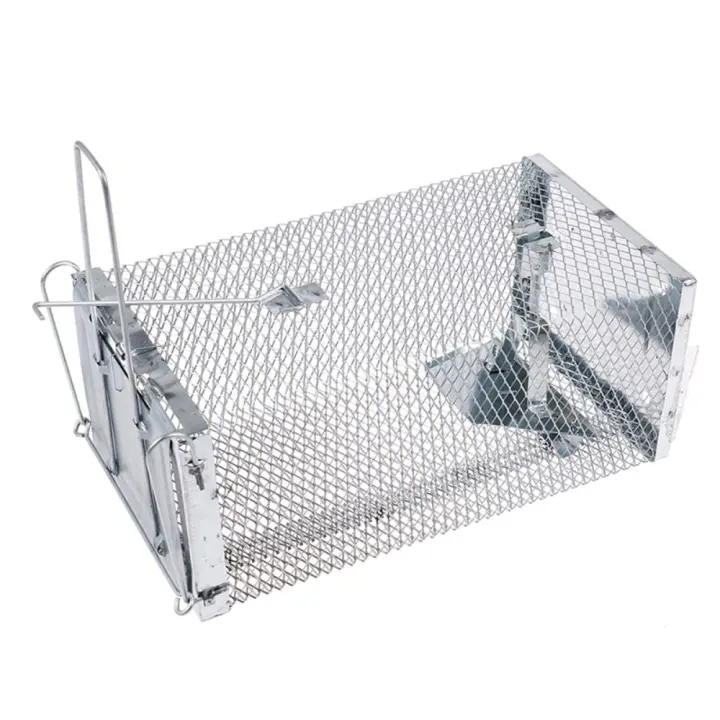 Trampa automática con autobloqueo para ratas, caja de cebo para Control de plagas, jaula para ratones, trampa para ratones, trampa para roedores - 1
