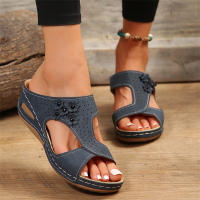Sandals Women Retro Heels Sandals for Summer Shoes Women Slip on Wedge Sandalias Mujer Soft Heeled Slippers Indoor Outdoor - details 6