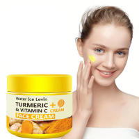 Crema antienvejecimiento de cúrcuma y vitamina C, crema hidratante antiarrugas de colágeno y ácido hialurónico, Cosméticos para el cuidado de la piel, 50g - details 4