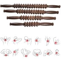 Rodillo muscular de madera con puntos de disparo, masajeador muscular corporal para pierna trasera, alivia el dolor muscular - details 0