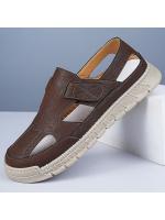 2025 sandalias hombre verano transpirable Baotou agujero zapatos hueco suave fondo deportes conducción playa vadeo sandalias - details 4