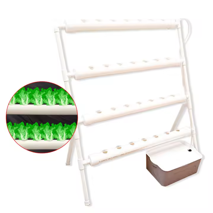Kit de cultivo de Sistema hidropónico, tubería idroponico de PVC, sin tierra, 36 agujeros - 1