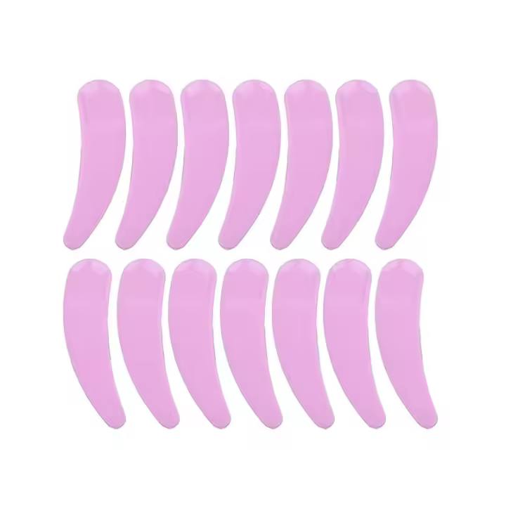 Mini espátula cosmética para mascarilla Facial, palos para mezclar, cuchara curva desechable, crema para ojos, cuchara de maquillaje, accesorios de herramientas de belleza, 100 Uds. - 1