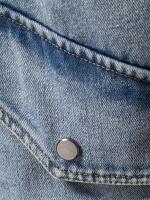 Chaqueta vaquera de lana cálida para hombre, abrigo informal con bolsillo con solapa y cuello de piel para Otoño e Invierno - details 15