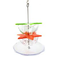Juguetes colgantes para morder pájaros, estrella Hexagonal acrílica, caja de comida creativa para loros, fácil instalación multicapa, alimentador de forrajeo de aves - details 17