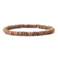 Pulsera de Coco Natural Estilo Vintage de Meditación de Madera Pulsera de Sanación de Hematita - details 8
