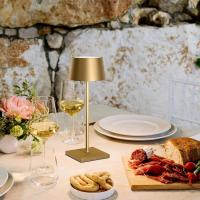 Lámpara LED recargable USB de Mesa Regulable - Larga duración - Luz regulable (Dimmer) con un toque - Casa y restaurante - Protección IP54 - Dorado Oscuro - details 17