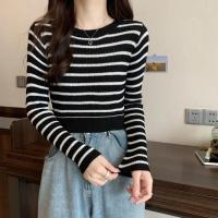2025 Otoño Moda Mujer Jersey Suéteres Jersey de punto Tops de manga larga Invierno Básico sólido suave suéter femenino - details 9
