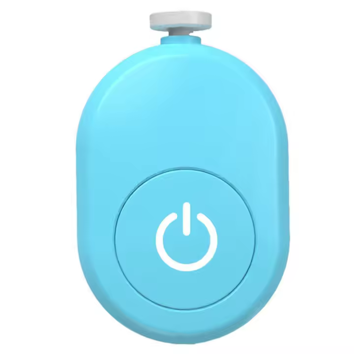 Recortador de uñas eléctrico para niños, herramienta pulidora para el cuidado del bebé, juego de manicura fácil de recortar, cortaúñas para recién nacidos, azul - 1