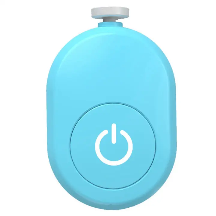 Recortador de uñas eléctrico para niños, herramienta pulidora para el cuidado del bebé, juego de manicura fácil de recortar, cortaúñas para recién nacidos, azul - 1