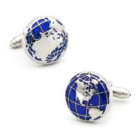 Gemelos con mapa del mundo para hombre IGame, hechos de material de latón de alta calidad, diseño de globo azul, regalo - details 0