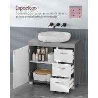 Mueble Bajo Lavabo Armario de Baño con 3 Cajones Diseño Trasero con 2 Compartimentos - details 35
