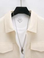 Otoño e Invierno nueva chaqueta casual de negocios para hombres tendencia moda color sólido solapa bolsillo cremallera gruesa top de manga larga - details 4