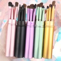 Juego de pinceles para ojos, 5 piezas, para colorete, sombra de ojos, herramientas delicadas y suaves, base, colorete, mezcla, juegos de brochas de maquillaje de belleza - details 1