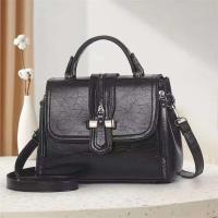 Bolso de hombro diagonal de gran capacidad para mujer de gama alta hecho de PU con patrón geométrico - details 1