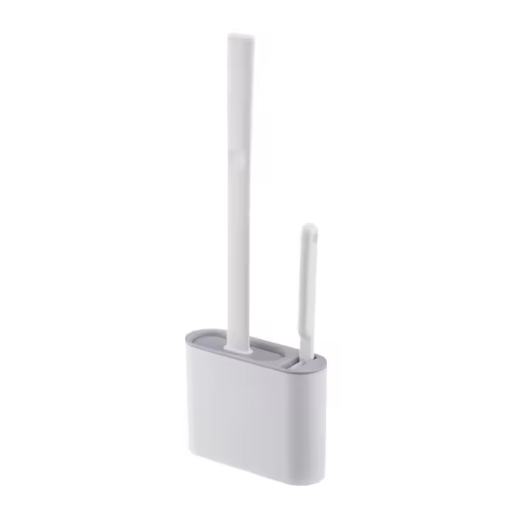 Cepillo de Baño Colgante Silicona Impermeable, Mango Largo, Cerdas Suaves Secado Rápido - 1